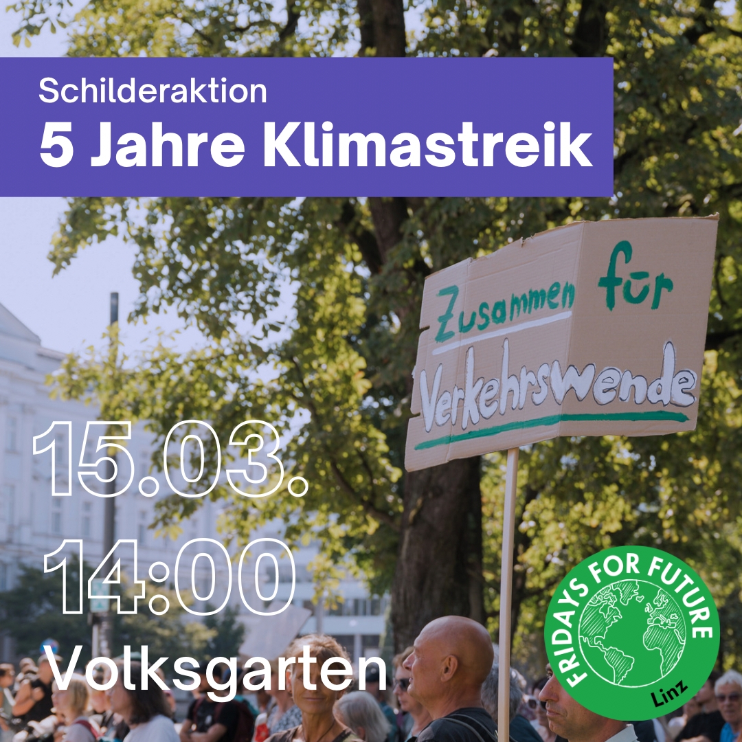 Read more about the article Schilder-Kundgebung: 5 Jahre Klimastreik