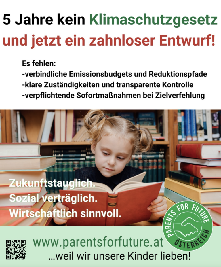 Mehr über den Artikel erfahren Vorgelegter Entwurf für Klimaschutzgesetz inakzeptabel. Unterstütze unseren offenen Brief an Minister Totschnig