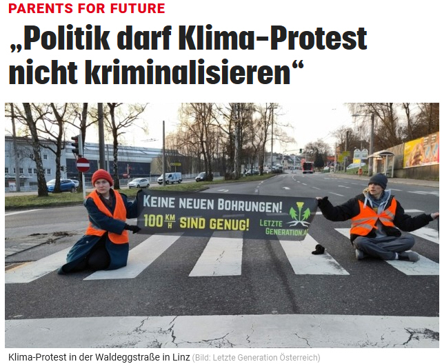 Offener Brief der Parents for Future Österreich zu den aktuellen Klimaprotesten