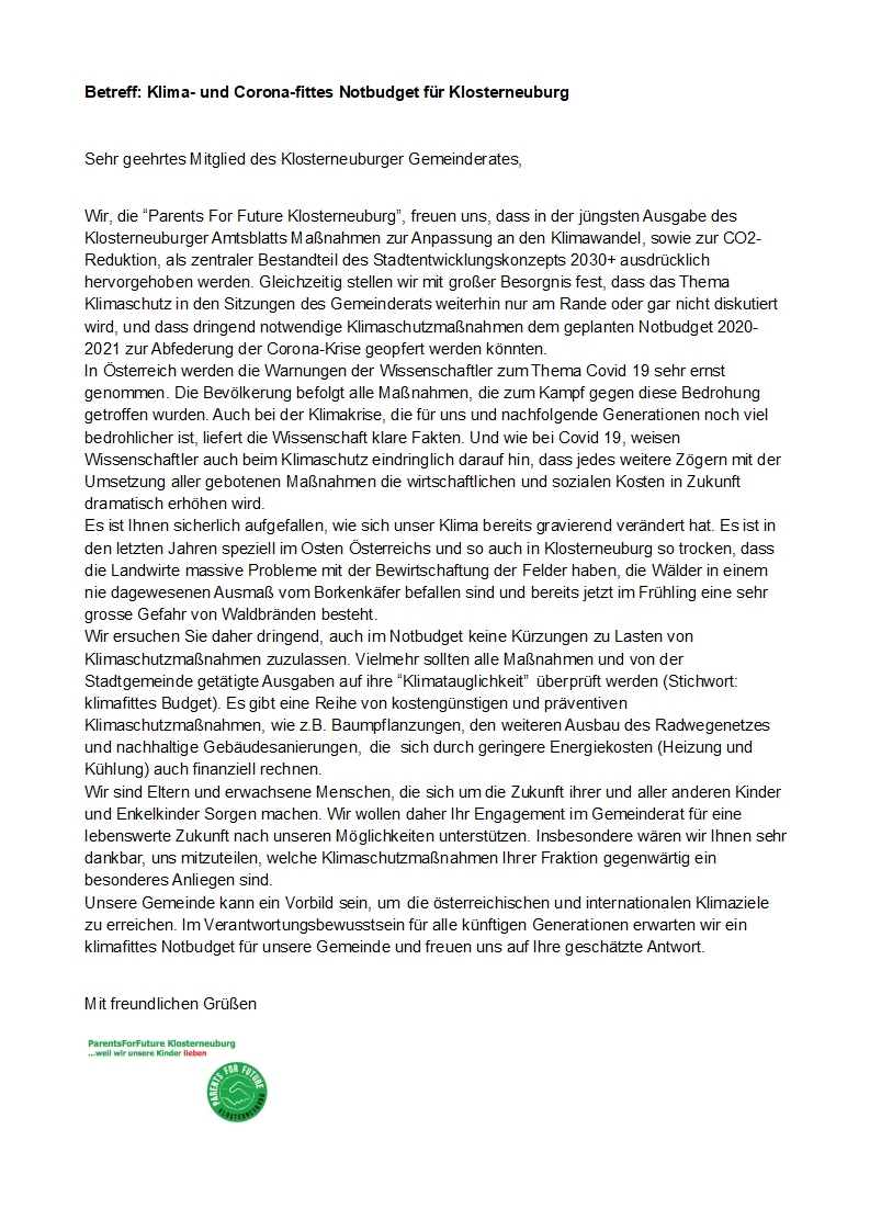 Read more about the article offener Brief an Gemeinderat