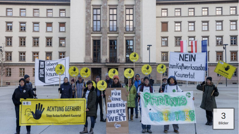 Read more about the article PFF Tirol unterstützten die Protestaktion des WWF und des Vereins “Lebenswertes Kaunertal” in Innsbruck