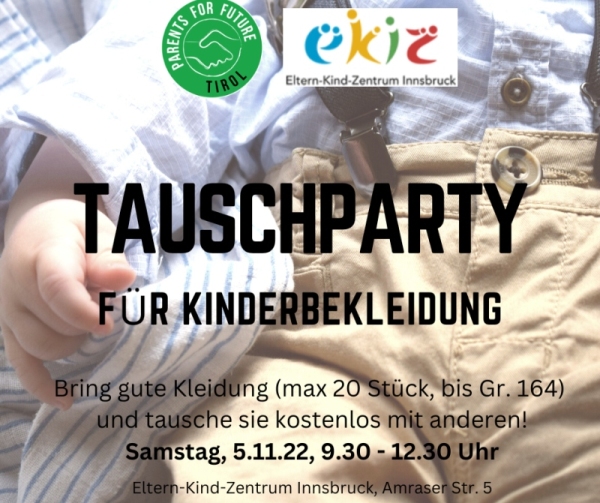 Read more about the article 5.11.2022: Tauschparty für Kinderkleidung