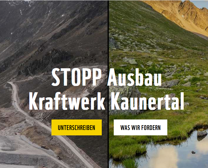 Read more about the article Petition gegen den Ausbau des Kraftwerks Kaunertal